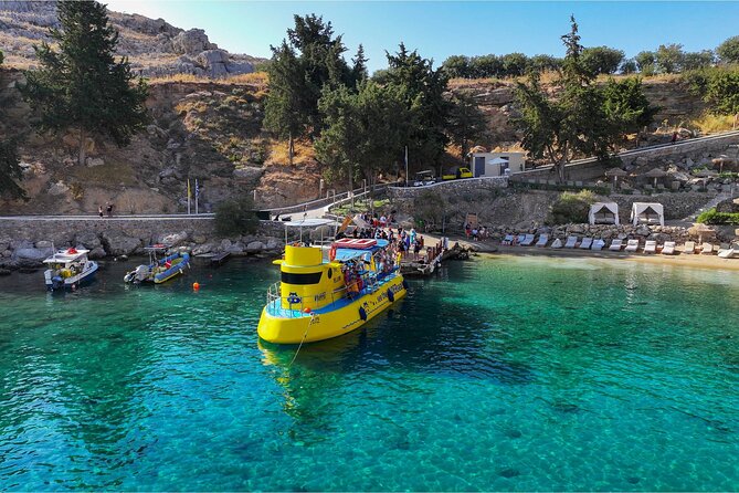 3-hour Guided Submarine Tour in Saint Pauls Bay, Lindos and Navarone Bay - Swimming at Navarones Bay