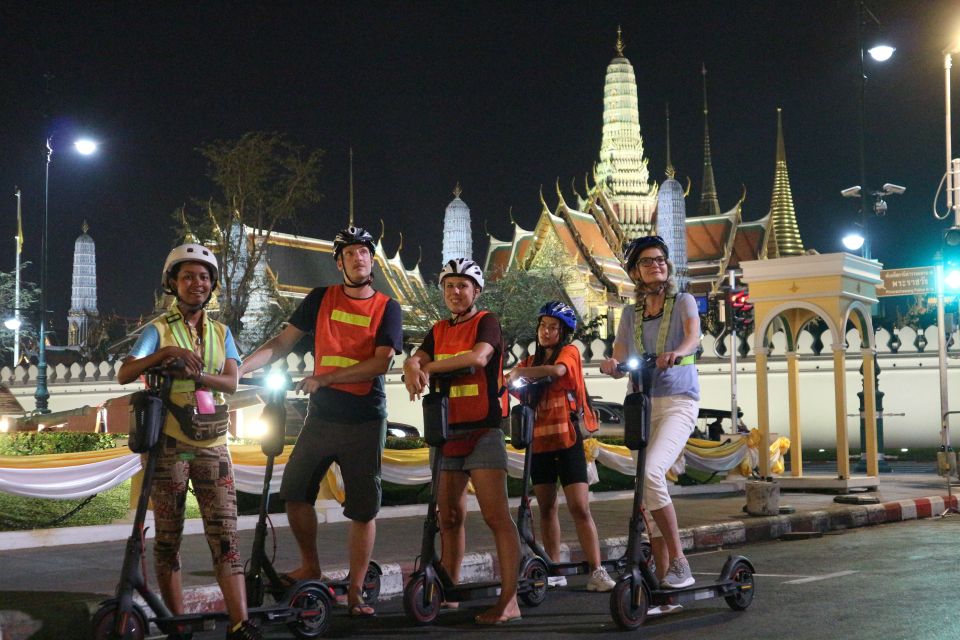 Bangkok: E-Scooter Night Tour With Local Street Food - Itinerary