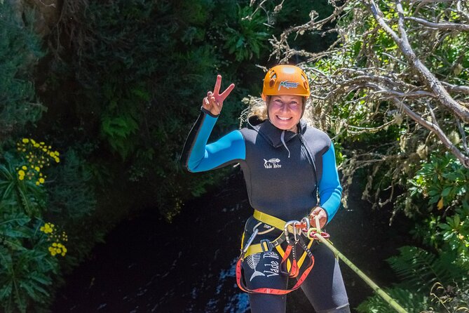 Canyoning in Ribeira Das Cales - Repelling and Swimming Through the Canyon