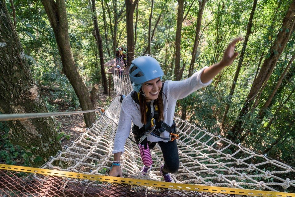 Chiang Mai: Highest and Longest Zipline Trip With Thai Meal - Zipline Platforms and Glass Bridges