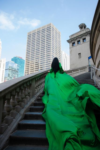 Chicago: Luxury Private Flying Dress Photoshoot 2 Locations - Photoshoot Session Details