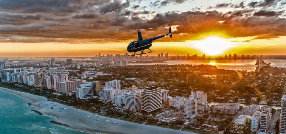 Miami Beach: 30-Minute Private Sunset Luxury Helicopter Tour - Itinerary