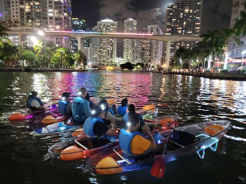 Miami: Guided LED-LIT Kayak Night Tour With Drinks - Paddling the Miami River