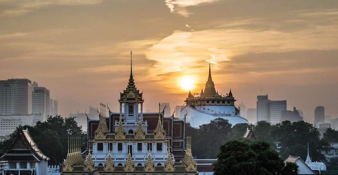 Photo Exploring Bangkok: Ratchanatdaram Temple AM Tour - Morning Lighting and Temple Silhouette