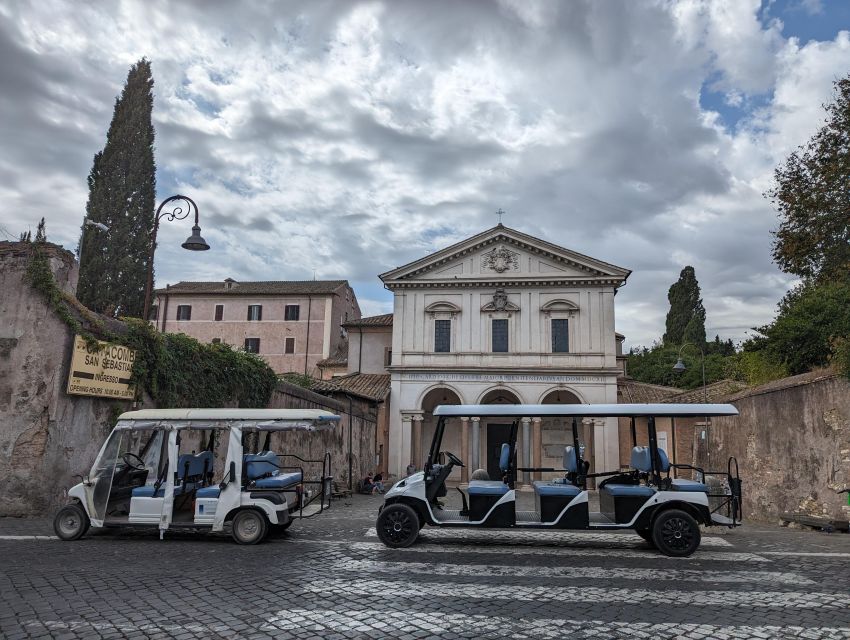 Rome: Appian Way & Catacombs Golf Cart Shared Tour - Visiting the Domine Quo Vadis