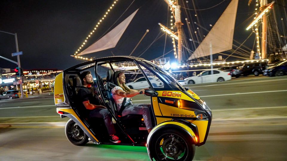 San Diego: Coronado Island Electric GoCar Night Tour - Language and Booking