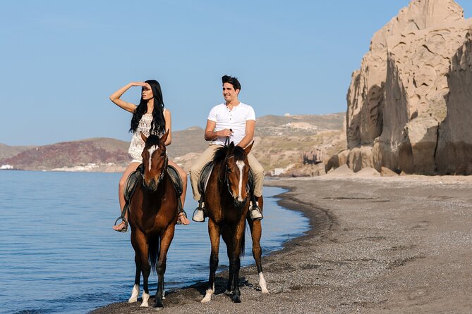 Santorini: Horse Riding to the Black Sandy Beach (Eros Beach) - Riding to Eros Beach