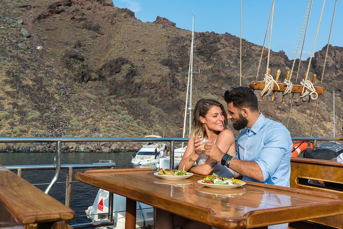 Santorini Sunset Dinner Cruise Including Nea Kameni Visit - Itinerary Details