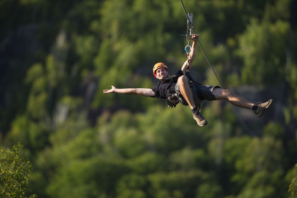 Tyroparc: Via Ferrata Guided Tour and Zipline Combo Ticket - Conquering the 300-Meter Rock Wall