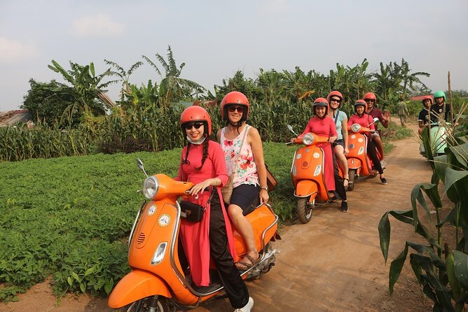 Beautiful Female Riders Vespa Red River Countryside Tour 5 Hours - Dining Experience