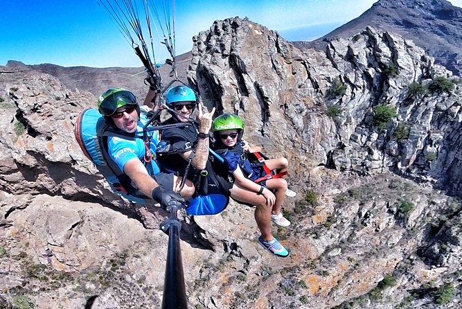 BRONZE Tandem Paragliding Flight in South Tenerife, Free Pick up - Pickup and Drop-off Locations