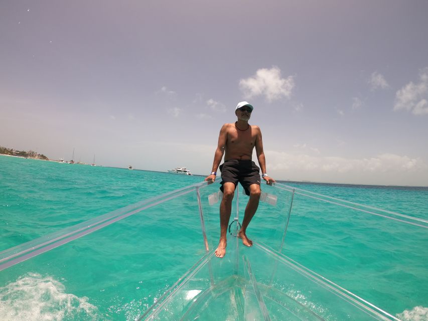 Cancun: Transparent Boat Tour With Drinks - Capturing Vibrant Caribbean Scenery