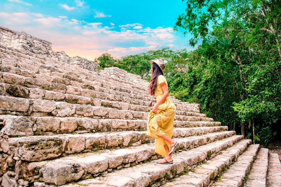 From Riviera Maya: Coba Pyramid, Mayan Ceremony, & Ziplining - Bicycling the Ancient Mayan City