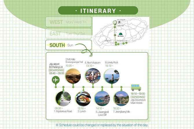 Jeju Island South UNESCO Day Tour With Lunch Included - Mysterious Road Exploration