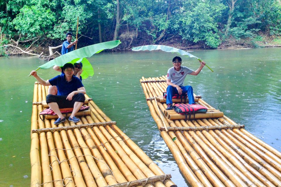 Khao Lak: Khao Sok Bamboo Rafting and Elephant Bathing Trip - Elephant Rescue Camp Experience