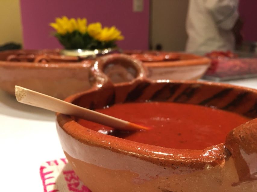 Mexico City: Mexican Salsas Cooking Class and Market Tour - Exploring Mercado De Medellin