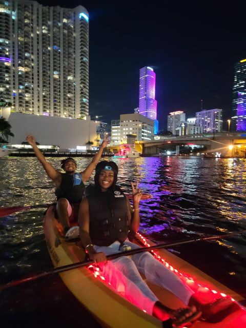 Miami: Guided LED-LIT Kayak Night Tour With Drinks - Illuminated Nighttime Experience