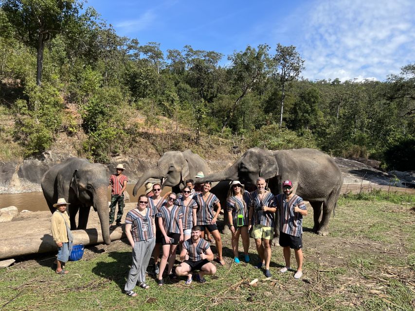 Chiang Mai: Waterfall, Elephant Sanctuary, and Rafting Tour - Bathing With Elephants