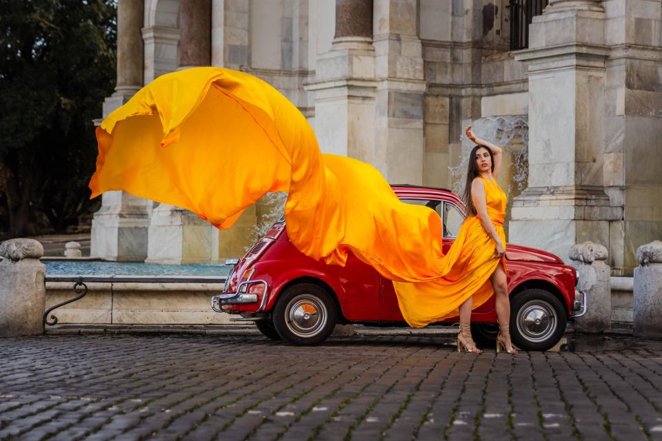 Flying Dress Rome Photoshoot - Preparing for the Shoot