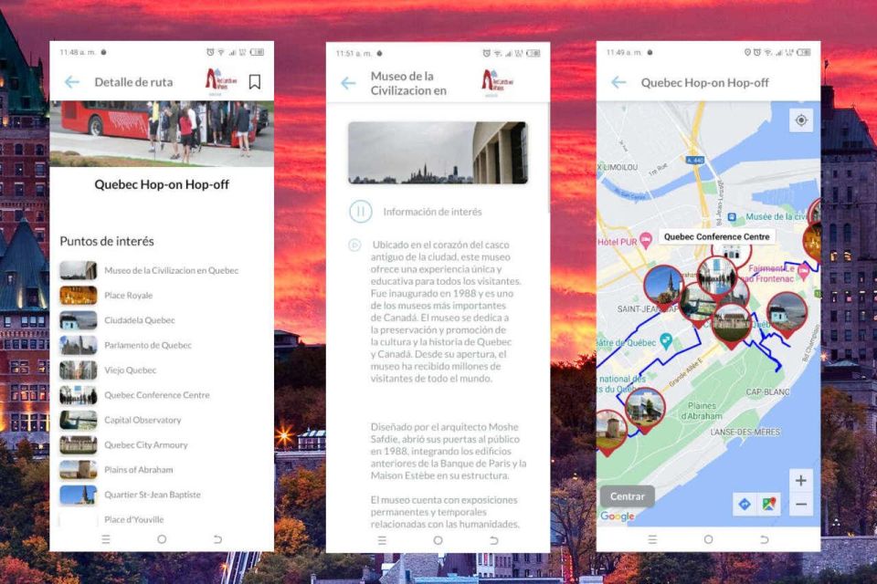 APP Self-Guided Routes Quebec With Multi-Language Audioguide - Pricing and Availability