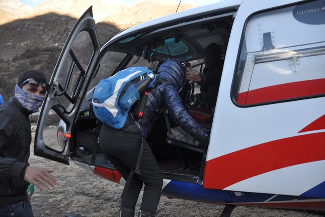 Everest Base Camp Helicopter Tour Landing at Hotel Everest View - Helicopter Flight Experience