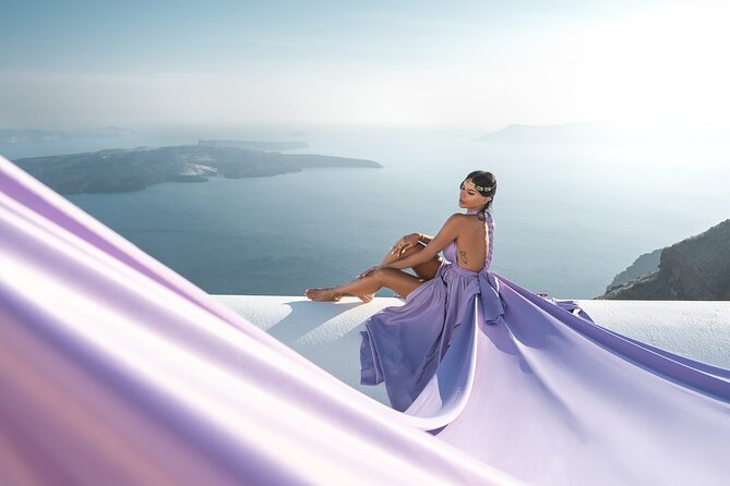 Flying Dress Photoshoot in Santorini by Flying Dress © - Professional Photography Capture