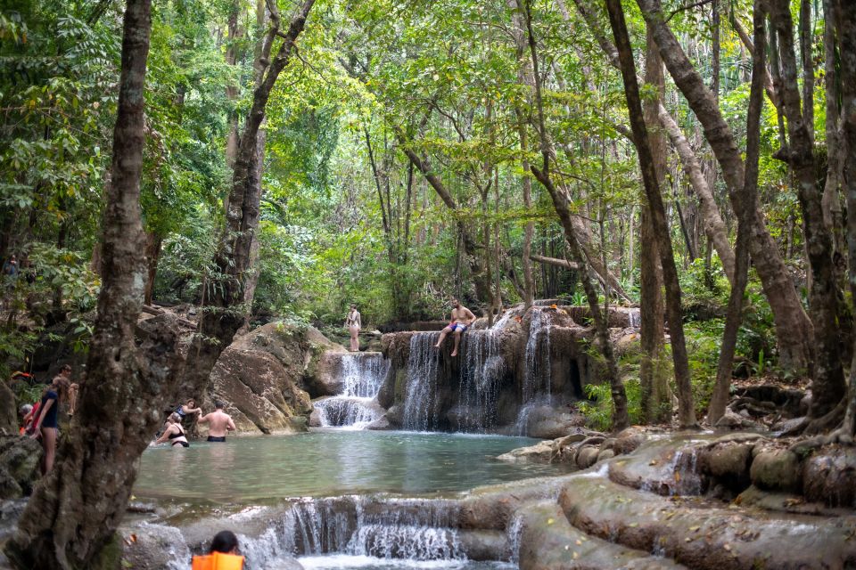 Kanchanaburi: Erawan Waterfall & Train Full-Day Tour - Crossing the Bridge on the River Kwai