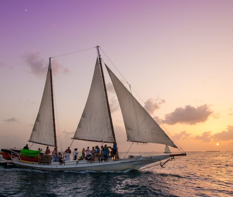 Key West Wind and Wine Sunset Sail Aboard Classic Schooner - Bathrooms Available Pre-Boarding and During