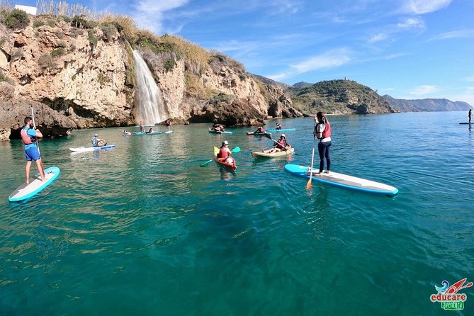 Paddle Surf Route Cliffs Nerja and Cascada De Maro + Snorkel - What to Expect