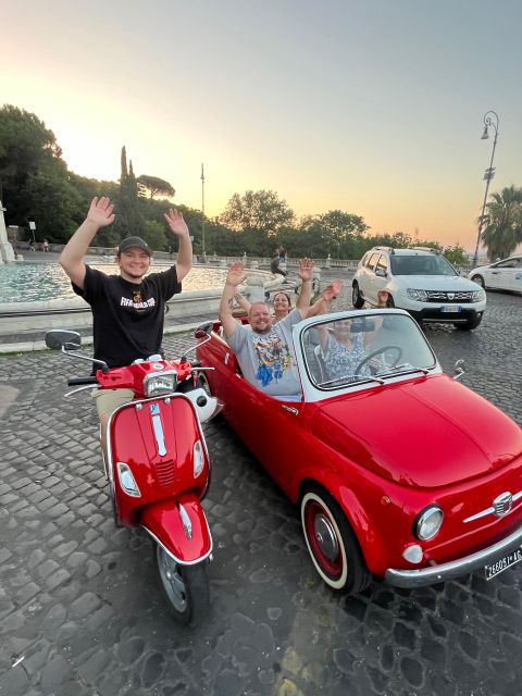 Rome: Evening Fiat 500 and Vespa Prosecco Tour - Booking and Cancellation Policy