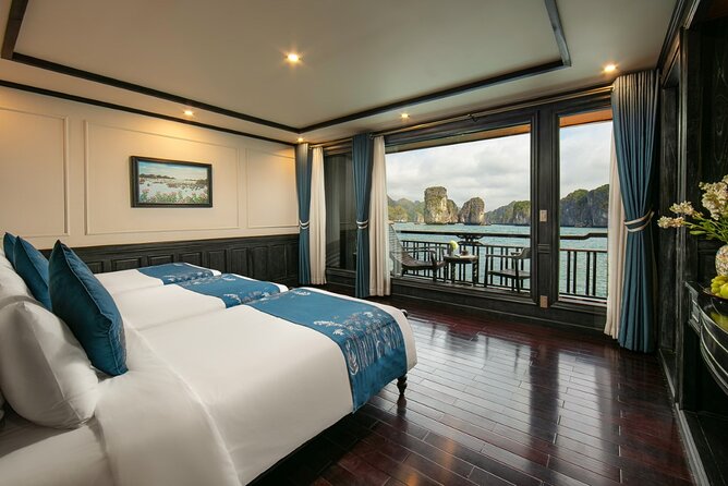 Top 1 Ha Long-Lan Ha Bay Luxury 5 Star Cruises & Balcony Cabin - Cabin Accommodations