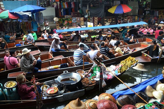 Bangkok: Floating Market and Train With Paddleboat Ride - Light and Color Fountains