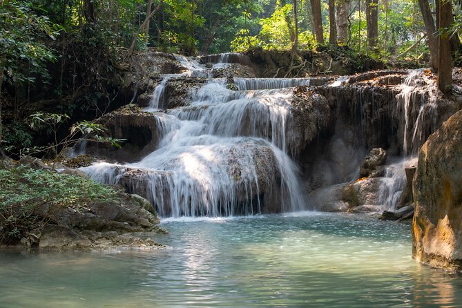 Erawan National Park and Bridge Over River Kwai: Small Group Tour - Erawan Waterfalls in Erawan National Park