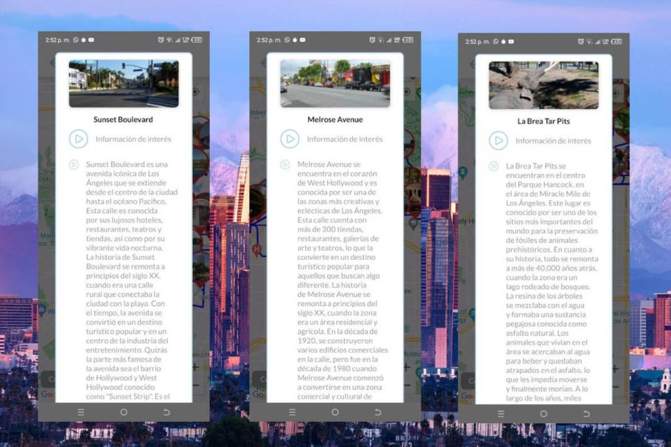 Los Angeles Self-Guided Tour App - Multilingual Audioguide - Inclusions