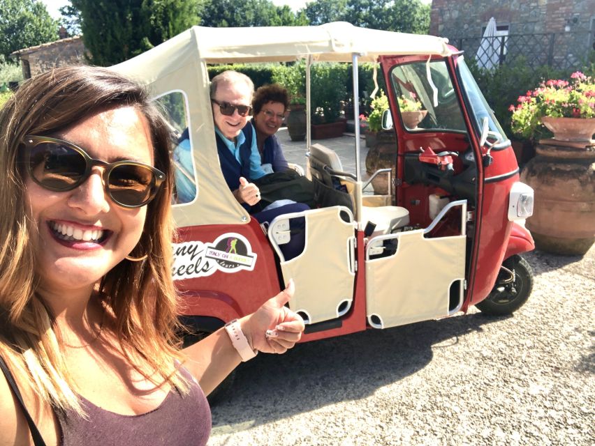 San Gimignano: Chianti Hills Tuk-Tuk Tour for 2 - Booking and Logistics