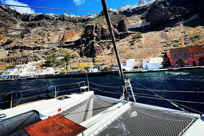 Half Day Premium Catamaran Cruise in Santorini Including Oia - Cancellation Policy