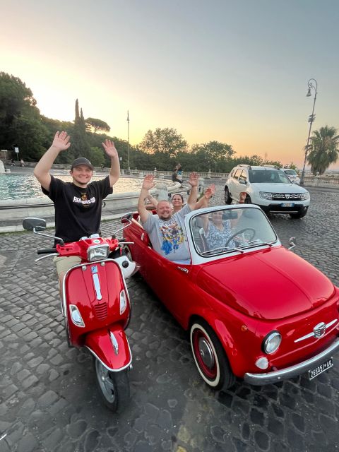 Rome: Evening Fiat 500 and Vespa Prosecco Tour - Frequently Asked Questions