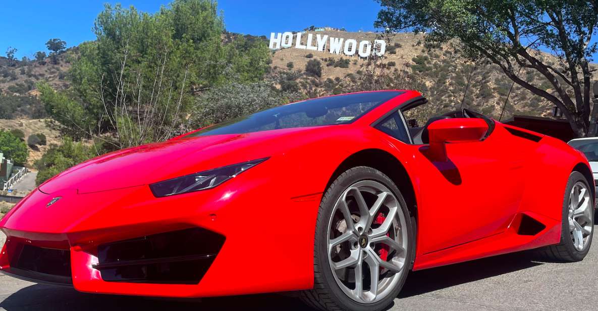 Hollywood Sign 50 Min Lamborghini Driving Tour - Key Points