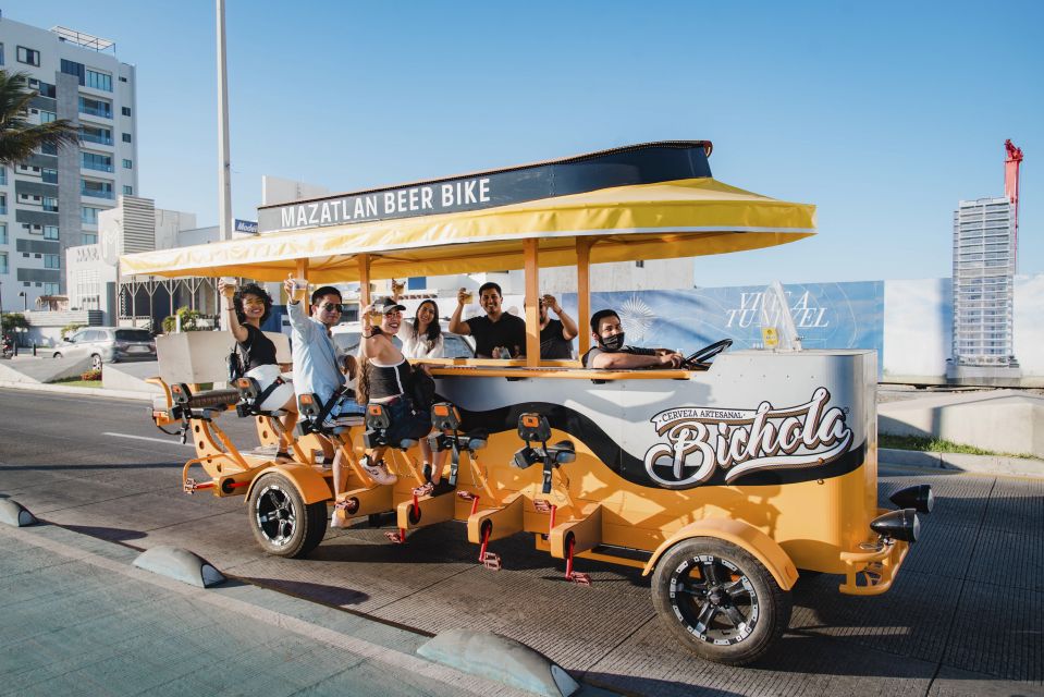 Mazatlan: Seafront Boardwalk Beer Bike Tour - Key Points