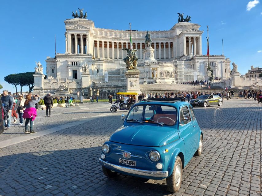 Tour of Rome on Board a Vintage Fiat 500 - Key Points