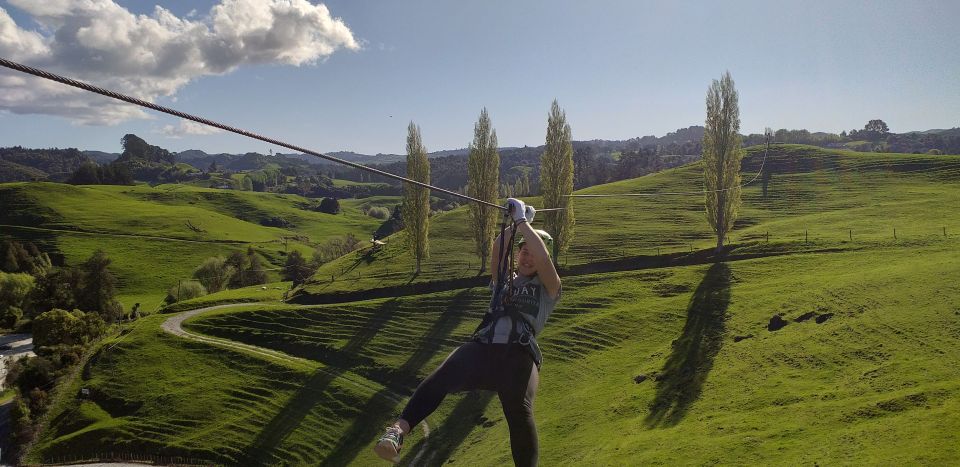 Waitomo Caves 1-Kilometer-Long Zipline Tour - Key Points