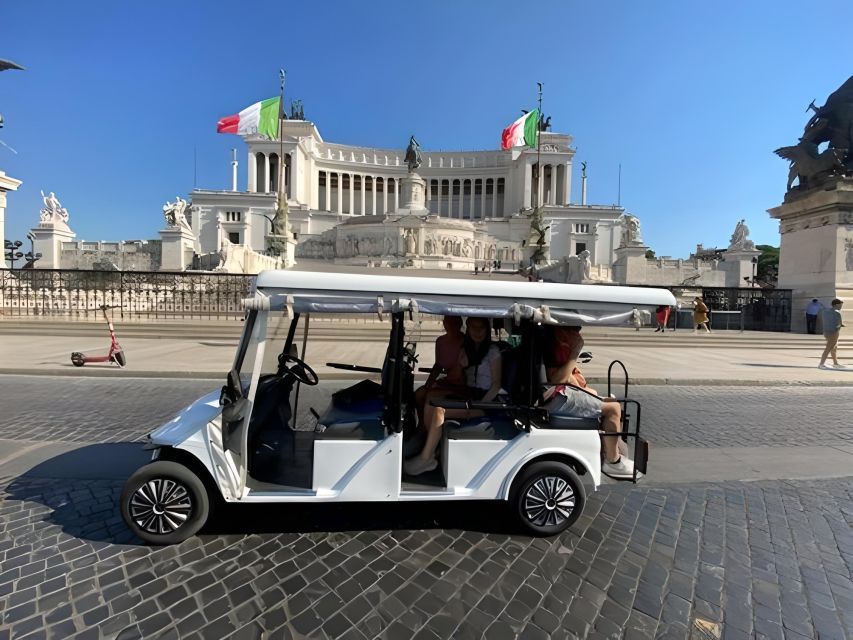 3 Hours Golf Cart Tour Shopping and Wine in Rome