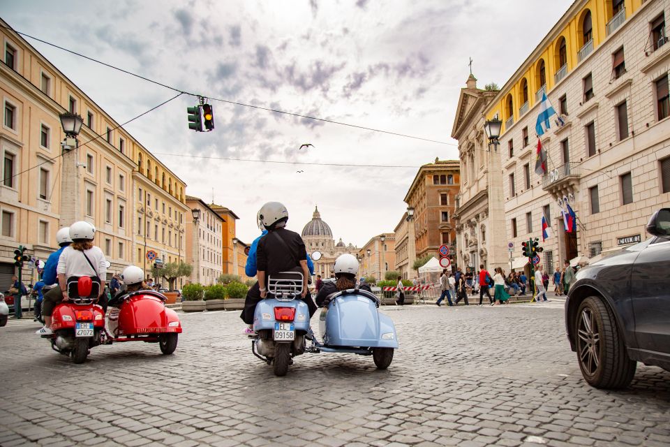 Afternoon Vespa Sidecar Tour With Gourmet Gelato Stop