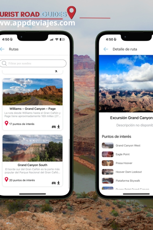 App Self-Guided Road Routes Grand Canyon