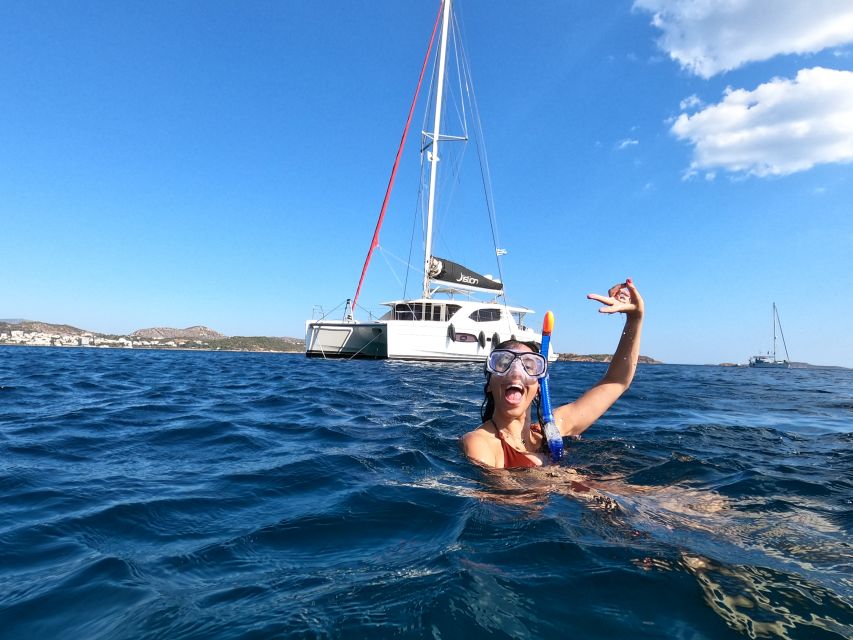 Athens Full-Day Cruise With a Sailing Catamaran