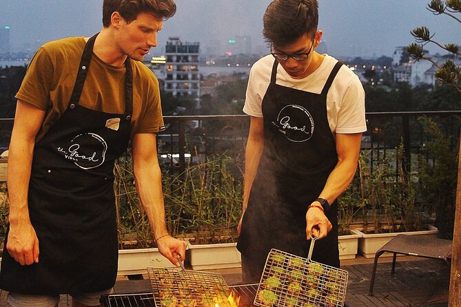 Authentic Bun Cha Hanoi Making – With Skyline View of Westlake