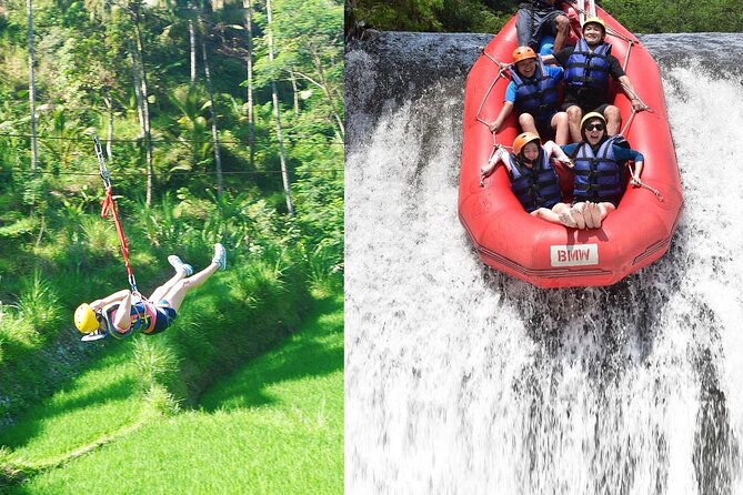 Bali Rafting + Zipline at Telaga Waja River With Transfer and Lunch