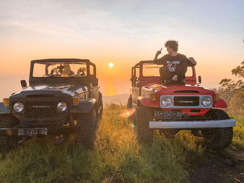 Caldera Jeep Sunrise With Ploating Temple