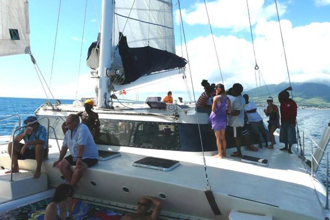 Catamaran Party Cruise to Nevis From St Kitts With Transfer From Frigate Bay