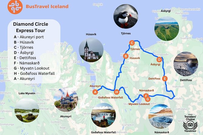 Diamond Circle Myvatn Waterfalls, and Husavik From Akureyri Tour